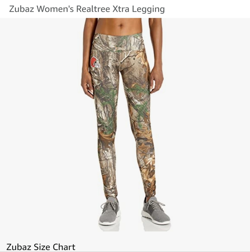 Zubaz Cleveland Browns Realtree NFL leggings, small